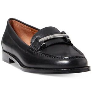 Lauren Ralph Lauren Flynn Women’s 6B Black Leather Loafers Classic Preppy Y2K